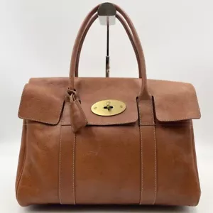 Bolso de Mano Mulberry Bayswater Cuero Marrón Dorado Usado con Bolsa de Almacenamiento Envío Gratis - Imagen 1 de 12