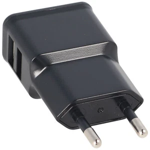Podwójna ładowarka USB 2,4A, 2x wyjście USB, czarna - Zdjęcie 1 z 7