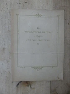 American Type Founders Co. VP Menu 57° compleanno, 1924 - Foto 1 di 2