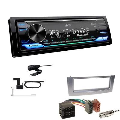 JVC Digital 1-DIN Autoradio DAB+ Bluetooth für Fiat Linea anthrazit metallic - Bild 1 von 4