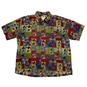 VTG Handmade Avi Collection Kahala Hawaiian Abstract Tribal Shirt 2XL SURFING - Picture 1 of 5