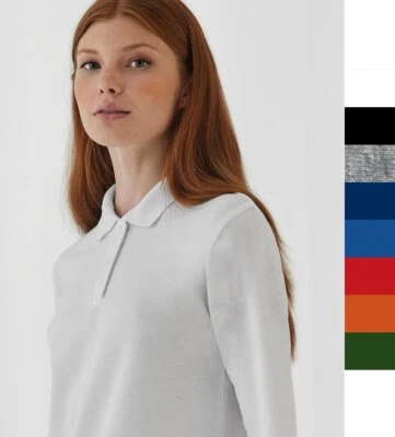Damen Regular Fit Poloshirt B&C Baumwolle 40°C waschbar XS-3XL ID.001 LSL PWI13 - Bild 1 von 4