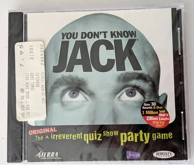 YOU DON'T KNOW JACK CD-Rom PC Game Sealed New 1998 90s Sierra On-line Vintage  - Image 1 of 3