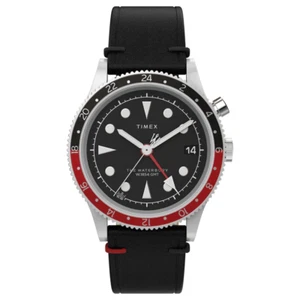 Timex Waterbury Traditional GMT 39mm Stainless Steel TW2W22800 AUTHORISED DEALER - Picture 1 of 7