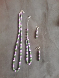 Necklace Bracelet With Matching Earrings - Picture 1 of 4
