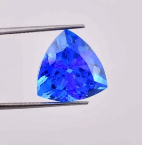 14 x 14 MM Natural Lustrous Blue Tanzanite Gemstone 12.00 Ct GIT Loose Certified - Picture 1 of 6