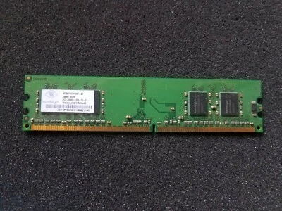 Nanya 256MB , PC2-3200 , DDR , 240 Pin , Model # NT256T64UH4A0F-5A - Image 1 of 3