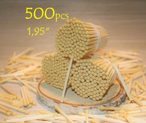500 Stck. Pastell Gelb Spitze Hochzeit Party Kerzenglas Basteln Streichhölzer. 1,95" - Bild 1 von 12