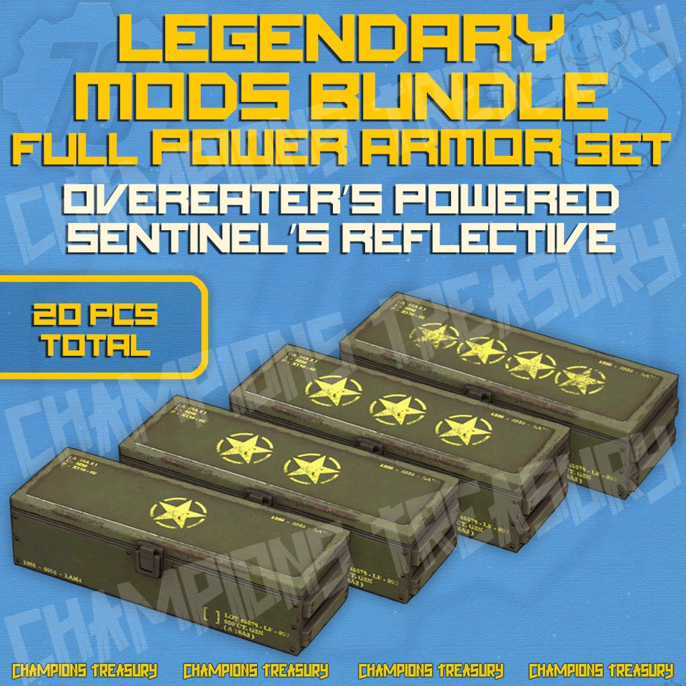FALLOUT 76 PC LEGENDARY MOD POWER ARMOR SET OVEREATER'S SENTINEL'S REFLECTIVE - Image 1 of 1
