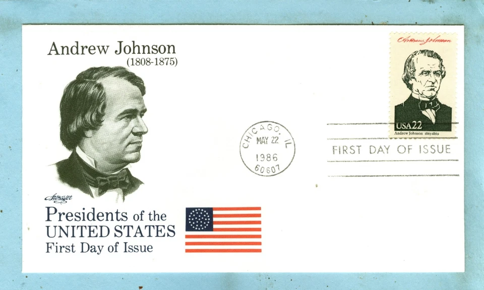 Scott 2217H ARTMASTER FDC,  Presidential Series,  "Andrew Johnson".... - Image 1 of 3