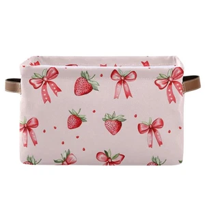 Cestas de almacenamiento con patrón de arcos de fresas para estantes organizadores de armario Stora... - Imagen 1 de 7