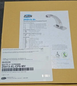 ZURN AquaSense® 8" Single Hole Sensor Faucet, in Chrome Z6913-XL-CP8-MV - Picture 1 of 3