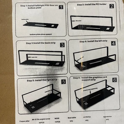 Open-Air GPU Crypto Mining Frame Rig 12 GPU Slots Heavy-Duty Steel DIY Assembly - Image 1 of 4