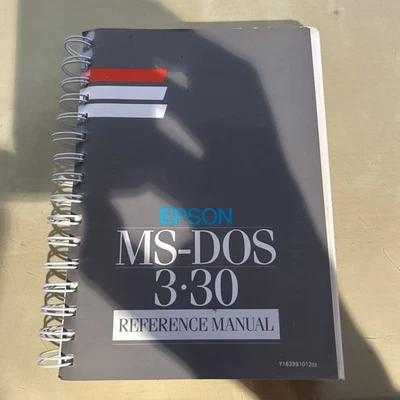 EPSON MS-DOS 3.3 3.30 REFERENCE MANUAL - Spiral Bound - Great Condition - Image 1 of 4