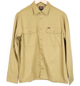 LEE Men's Shirt M Khaki Green Cotton LS Buttoned Pocketed Shirt * - Picture 1 of 10