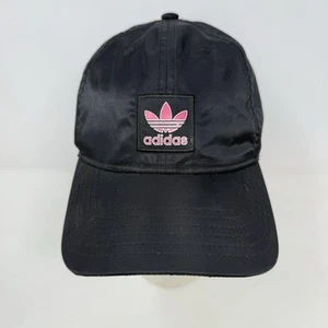 Adidas Women's Sleek Strap Back Hat Cap Black Hazy Rose Nylon Shell - Picture 1 of 11