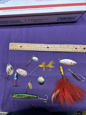 Lote de señuelos de pesca vintage Mepp’s Swedish Swing Bomber zorro azul Foto 1 de 4