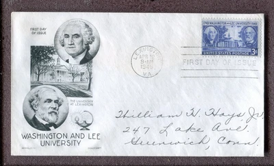 Scott No.  982 - First Day of Issue - Washington and Lee University (Lexington) - Image 1 of 2