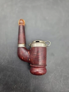 Pipa de tabaco Briar genuina checoslovaca de colección tapa de viento de metal rara temprana - Imagen 1 de 9