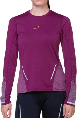 Ronhill Tech Reflect Womens Running Top Purple Long Sleeve Run Lightweight - Image 1 of 4