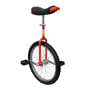 Adjustable Unicycle Balance Bike Cycle Fitness Green/Red 16inch/20inch vidaXL - Picture 1 of 20