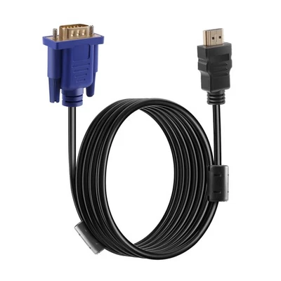 1.8M Blau Hdtv  auf Vga Hd15 Stecker Adapterkabel Konverter für Pc  Df Neu E5Z4 - Bild 1 von 4