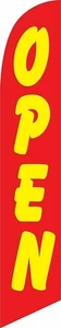 12ft x 2.5ft Open (red/yellow) Replacement Feather Swooper Banner Flag - FLAG... - Picture 1 of 1