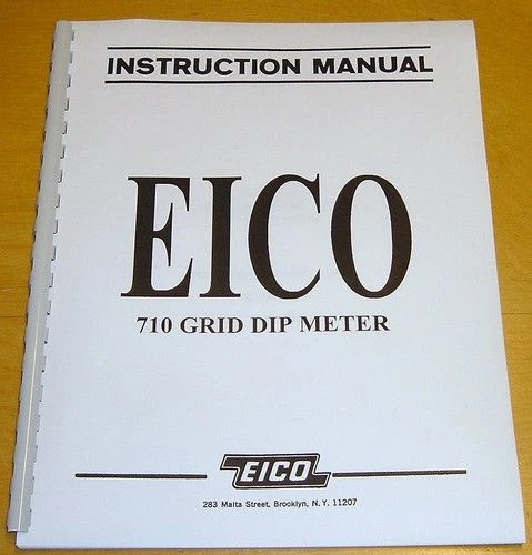 new EICO 710 GRID DIP METER INSTRUCTION MANUAL - Image 1 of 1