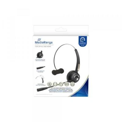 Mediarange Bluetooth Mono Headset mit Mikrofon schwarz MROS305 - Bild 1 von 3