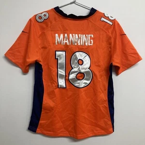 Peyton Manning #18 NFL Players Jersey Denver Broncos Youth Large - Picture 1 of 23