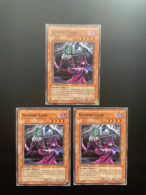 Yugioh Vampire Lady AST-013 Common 1st Edition MP/HP X3 - Image 1 of 2