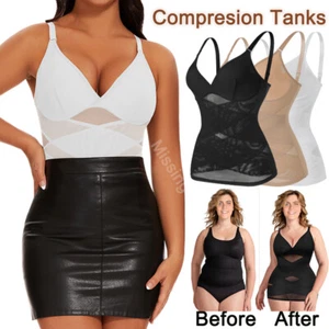 Women' Camisole Shapewear Compression Tank Tops Tummy Control Vest Cami Shaper - Picture 1 of 19