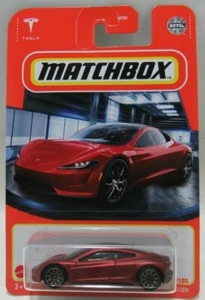 Metallteile Streichholzschachtel rot Tesla Roadster 4/100 3+ - Bild 1 von 2