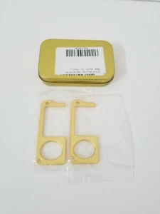 2pcs No Touch Handheld Brass EDC Tool Closer Contactless Door Opener With Case - Picture 1 of 2