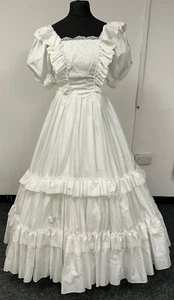 Vintage Pronuptia Paris 1980s Princess Diana Style Wedding Dress UK Size 10 Lace - Picture 1 of 15