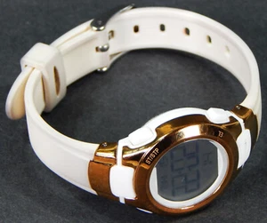 ARMITRON PRO SPORT DIGITAL WATCH WOMEN'S WR 330FT GOLD & WHITE MS055 45/7012X - Picture 1 of 8