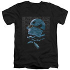 The Invisible Man Slim Fit V-Neck T-Shirt Side Profile Black Tee