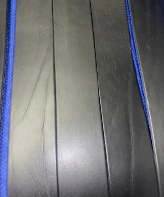 HERITAGE & CO LTD. SCHWARZ Hautleder 127 cm - 50" langer GÜRTEL, BLEI, TASCHE Rohlinge 3 mm dick