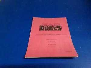 Manual de operación y servicio Bad Dudes by Data East - Imagen 1 de 2