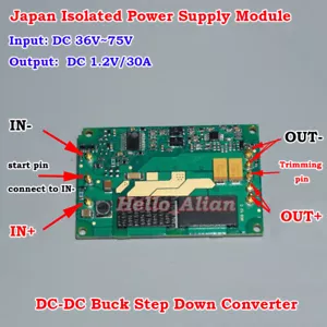 DC-DC Buck Down convertitore di potenza isolato Volt 36 V 48 V 60 V 75 V a 1,2 V 30 A - Foto 1 di 8
