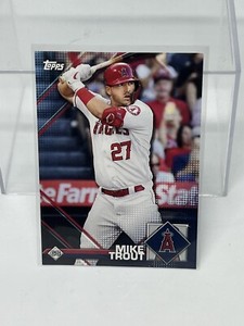 2020 Topps Stickers Mike Trout/ Ronald Acuna Los Angeles Angels #68/1