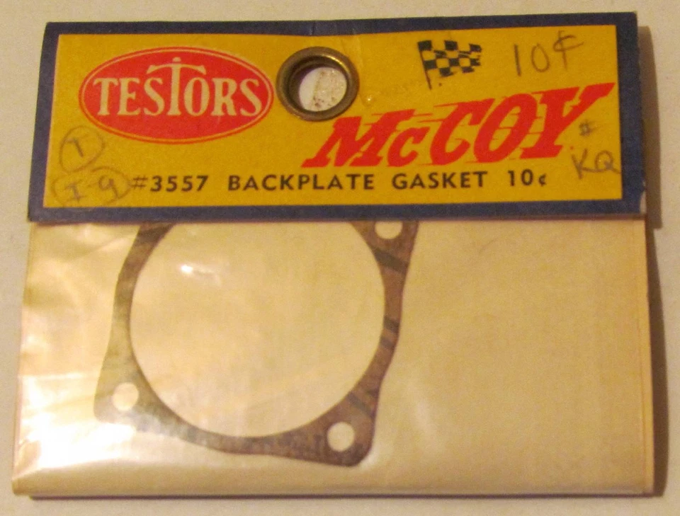 Testors McCoy #3557 Backplate Gasket for Gas Powered Airplanes MIP - Image 1 of 1