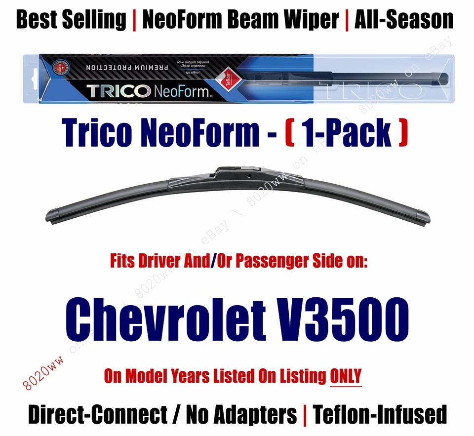 Super Premium NeoForm Wiper Blade (Qty 1) fits 1989-1991 Chevrolet V3500 16180 - Image 1 of 1