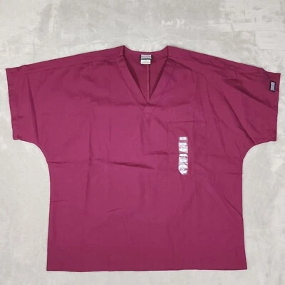 Blusa Médica Cherokee Workwear Para Hombres Grande Vino Tinto Médico Dental Enfermera Nueva Sin Etiquetas Foto 1 de 4