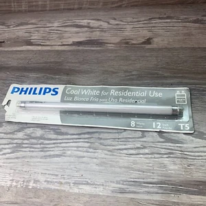 Philips T5 8 Watts 12 Inch Cool White Bi-Pin Fluorescent Tube Light Bulb - Picture 1 of 4