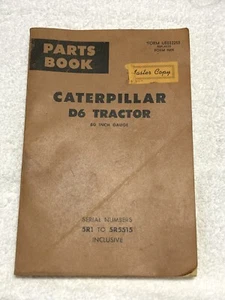 Libretto ricambi trattore CAT Caterpillar D6 - Foto 1 di 6