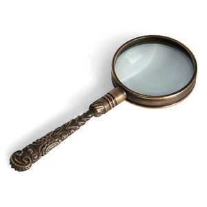 Lente di ingrandimento Rococo bronzo arredo arredamento scrivania ufficio - Picture 1 of 1