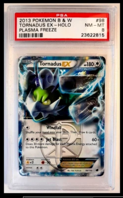 Pokemon Black & White Plasma Freeze Tornadus EX Holo #98 PSA 8 - Image 1 of 2