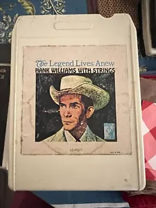 RARE Hank Williams Strings Legend Lives Anew 8 Track Cartridge Tape Untested - Picture 1 of 2