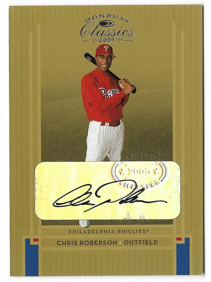 Chris Roberson 2005 Donruss Classics Autograph Rookie #218 /1200 Phillies Insert - Image 1 of 2